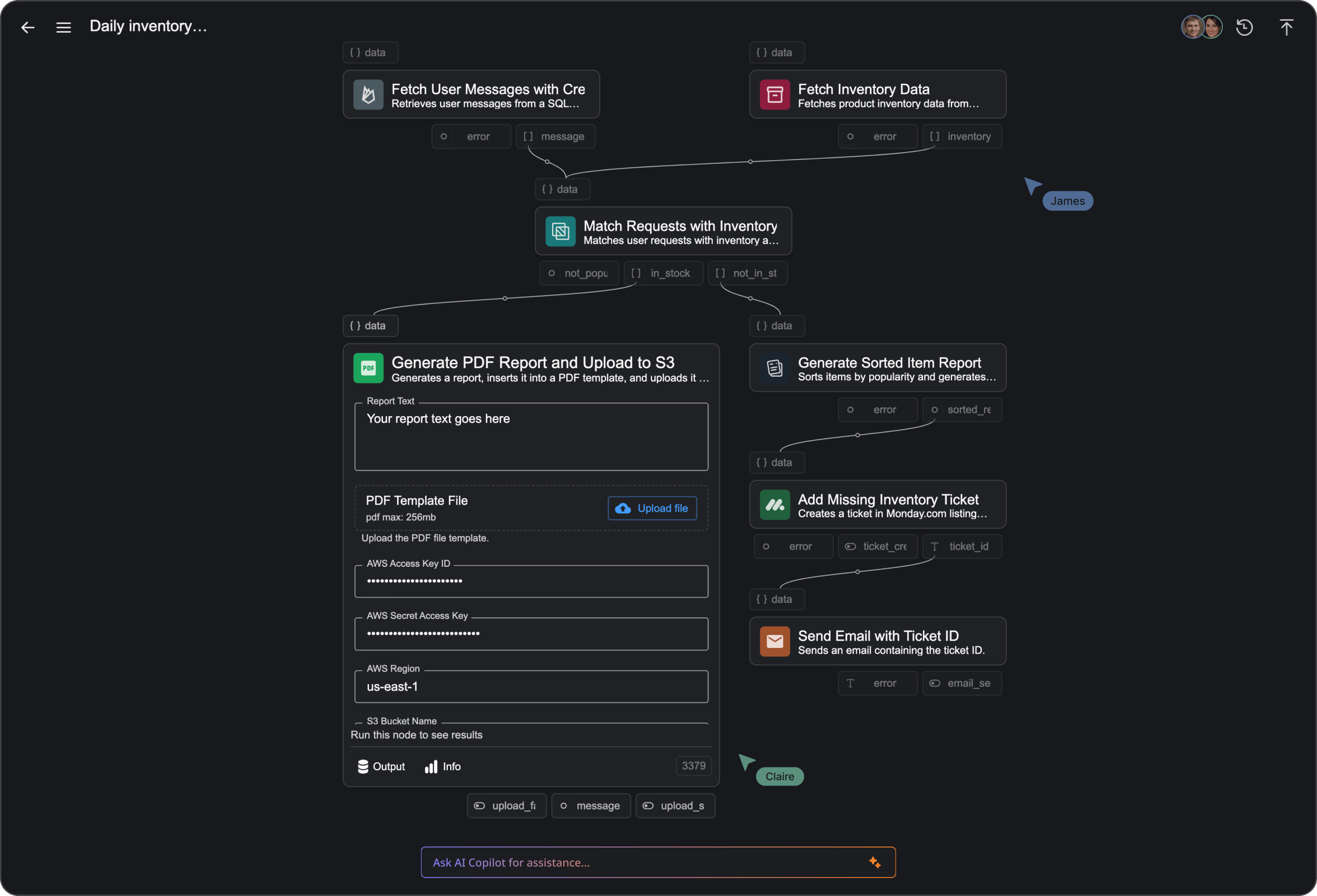 Trudo AI workflows screenshot